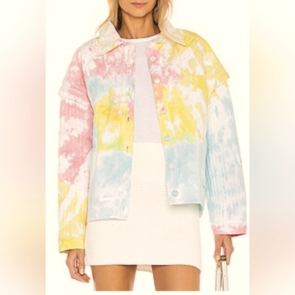 Loveshackfancy Tie Dye Multicolor Jacket - image 1